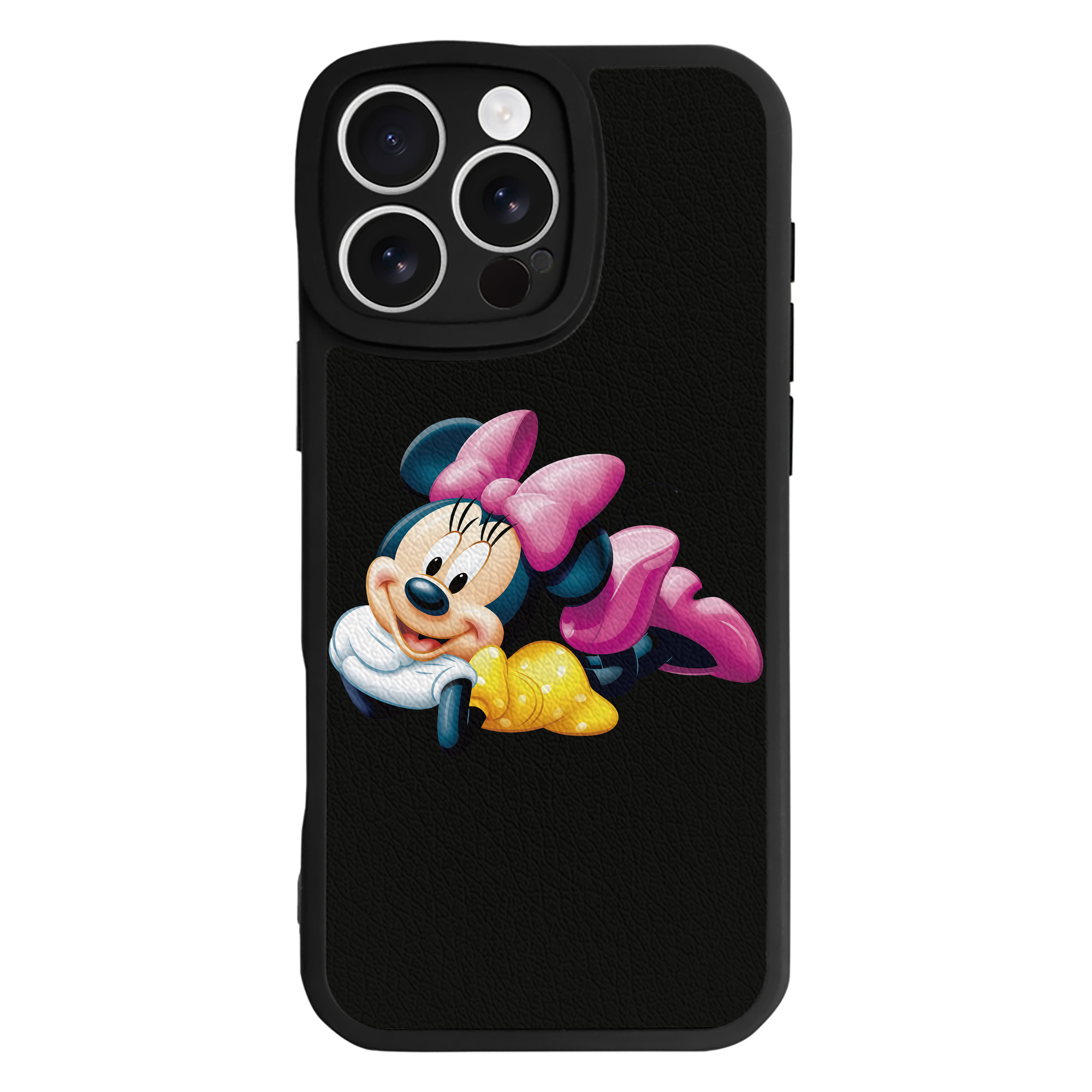 （画像用） ミッキーマウス Mickey Mouse 【iPhone 16シリーズ対応】シリコンスマホケース（レザー調） 材質：シリコン